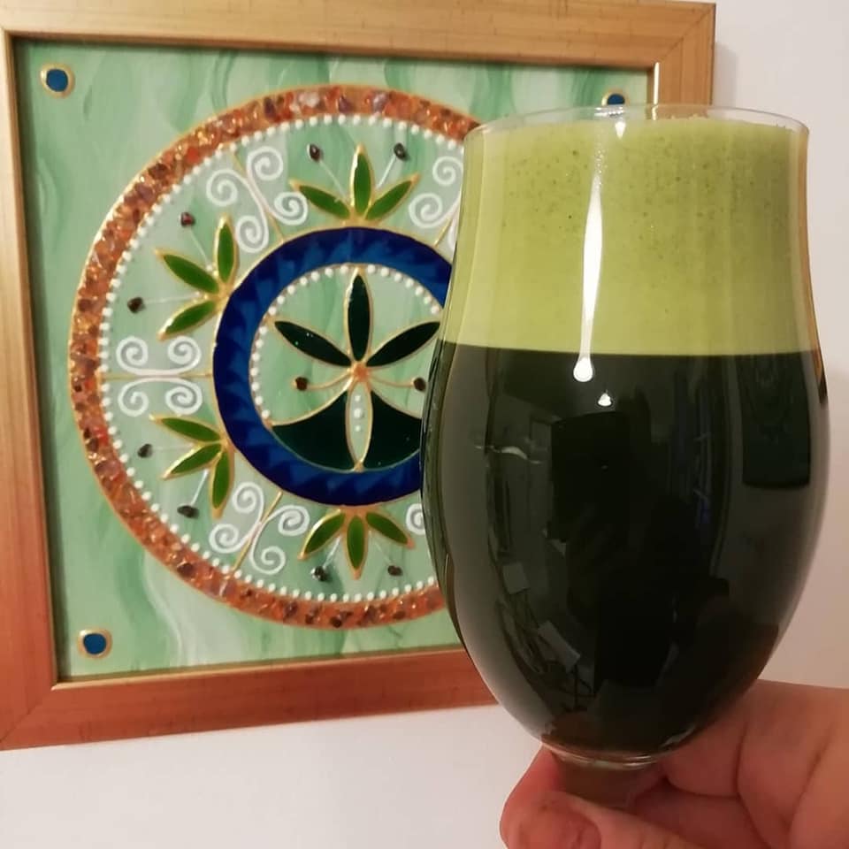 mandala pre podporenie zdravia s pohárom